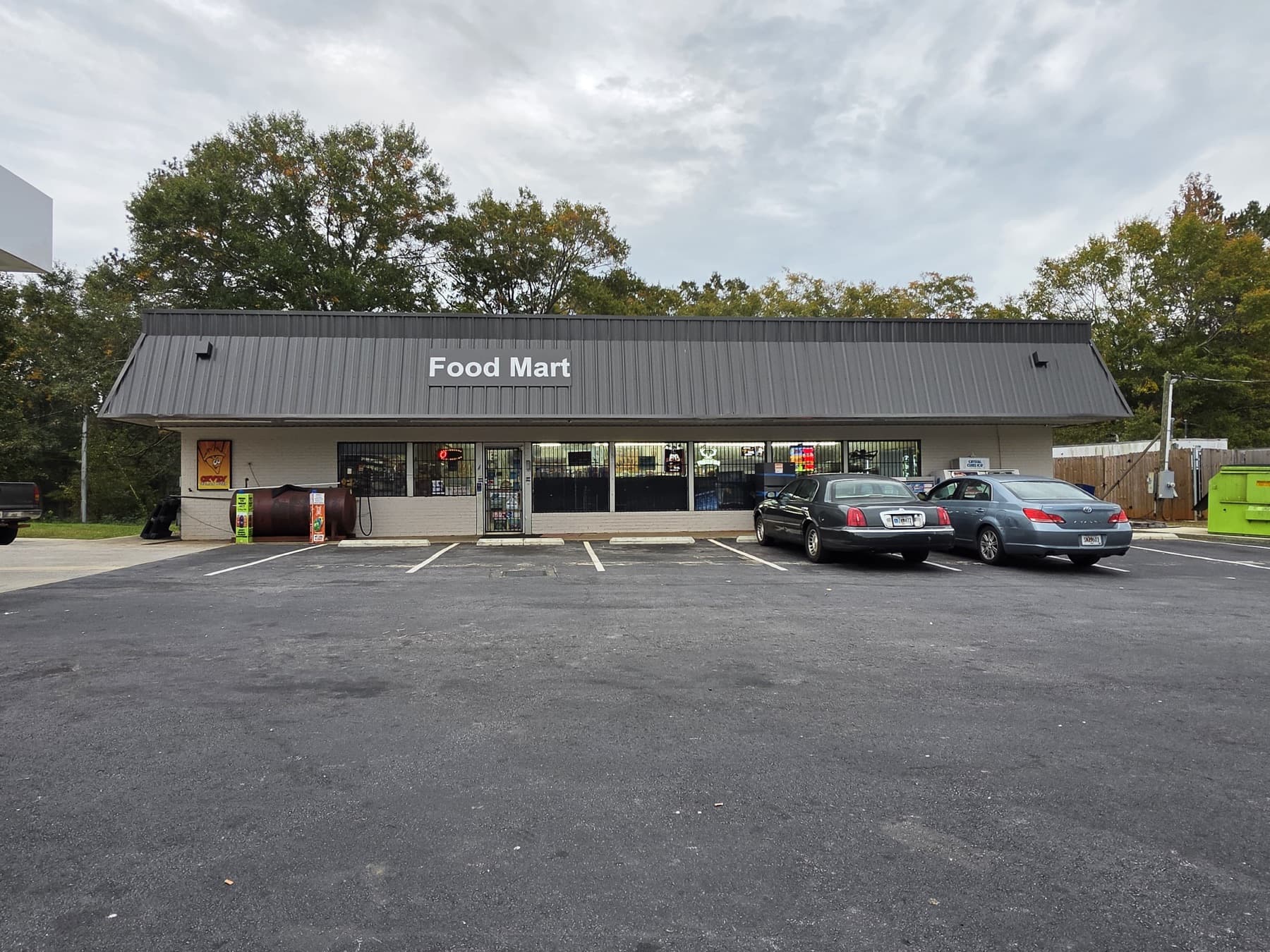 The Speedy Spot Food Mart storefront and parking lot